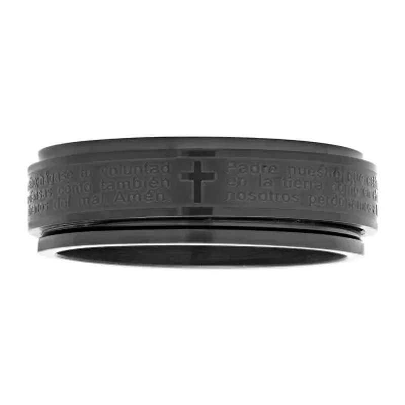 Mens 6MM 18K Gold Stainless Steel Band