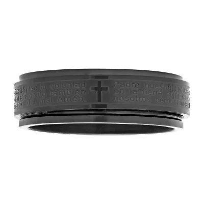 Mens 6MM 18K Gold Stainless Steel Band