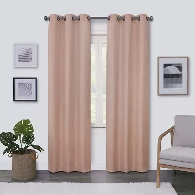 Regal Home Surfaces Solid Grommet Top Light-Filtering Single Curtain Panel