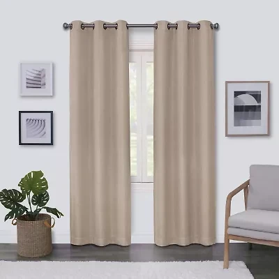 Regal Home Surfaces Solid Grommet Top Light-Filtering Single Curtain Panel