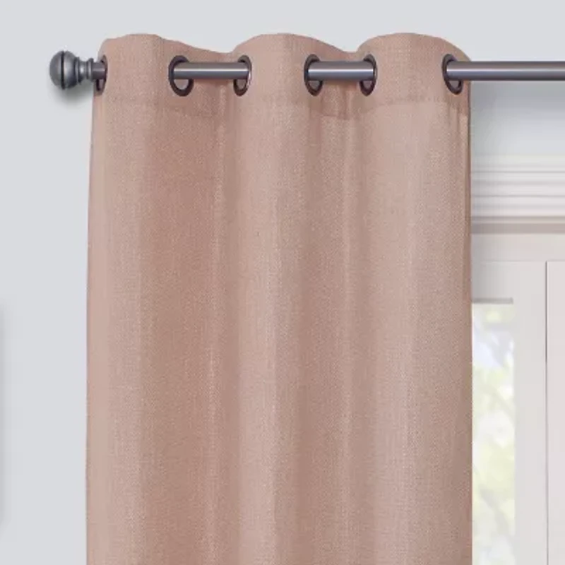 Regal Home Surfaces Solid Grommet Top Light-Filtering Single Curtain Panel