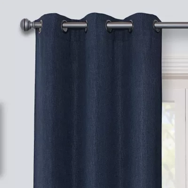 Regal Home Surfaces Solid Grommet Top Light-Filtering Single Curtain Panel