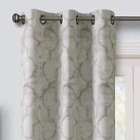 Max Blackout Emerson Scroll Grommet Top 100% Single Curtain Panel