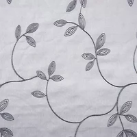 Max Blackout Mystique Grommet Top Embroidered 100% Single Curtain Panel