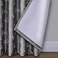 Max Blackout Mystique Grommet Top Embroidered 100% Single Curtain Panel