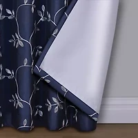 Max Blackout Mystique Grommet Top Embroidered 100% Single Curtain Panel