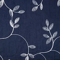 Max Blackout Mystique Grommet Top Embroidered 100% Single Curtain Panel