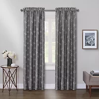 Max Blackout Mystique Rod Pocket Embroidered 100% Single Curtain Panel