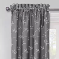 Max Blackout Mystique Rod Pocket Embroidered 100% Single Curtain Panel