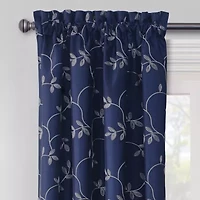 Max Blackout Mystique Rod Pocket Embroidered 100% Single Curtain Panel