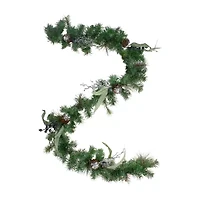 6' x 12'' Pine and Blueberries Artificial Christmas Garland - Unlit