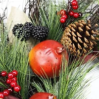 6' x 10'' Red Mixed Berry and Pine Artificial Garland - Unlit
