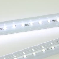 6 White LED Dripping Icicle Snowfall Christmas Light Tubes - 21 ft Clear Wire