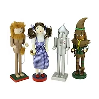 Set of 4 Decorative Wizard of Oz Wooden Christmas Nutcrackers