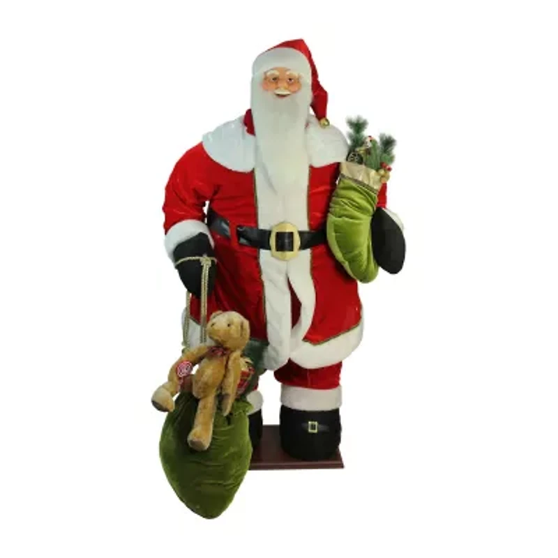 5' Red Animated Musical Inflatable Santa Claus Christmas Figurine