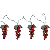 100-Count Red Winery Grape Patio Novelty Christmas Light Set  5ft Green Wire