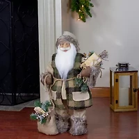 24'' Beige Santa Claus with Gifts Christmas Figure