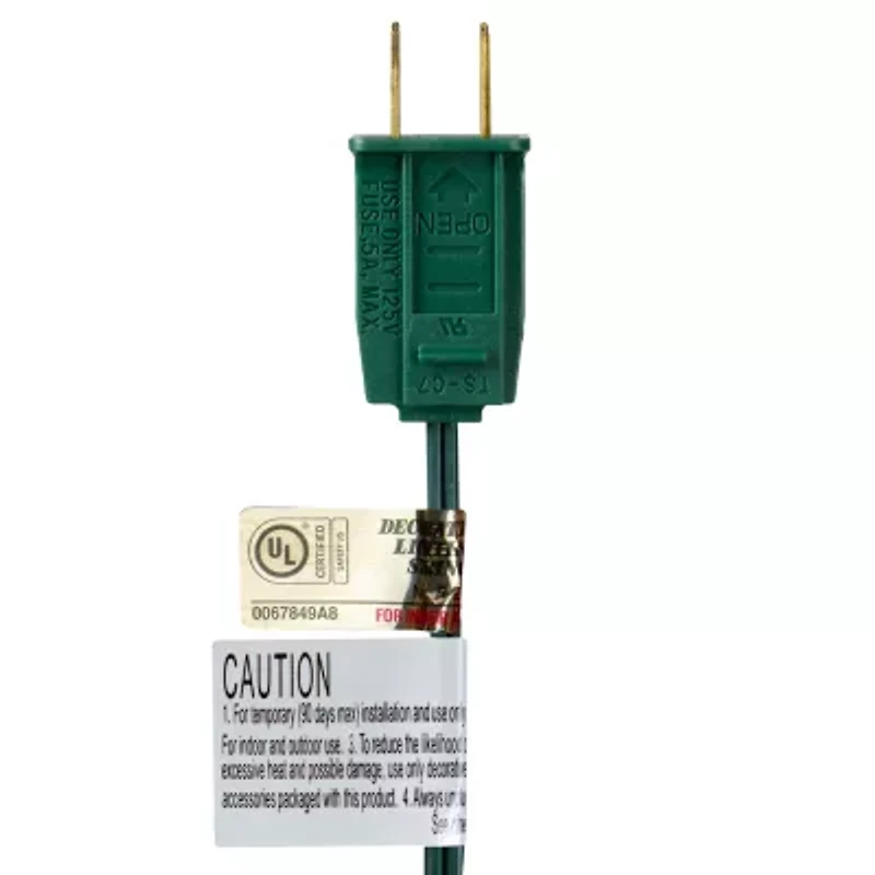 25-Count Clear C7 Mini Christmas Light Set  24ft Green Wire
