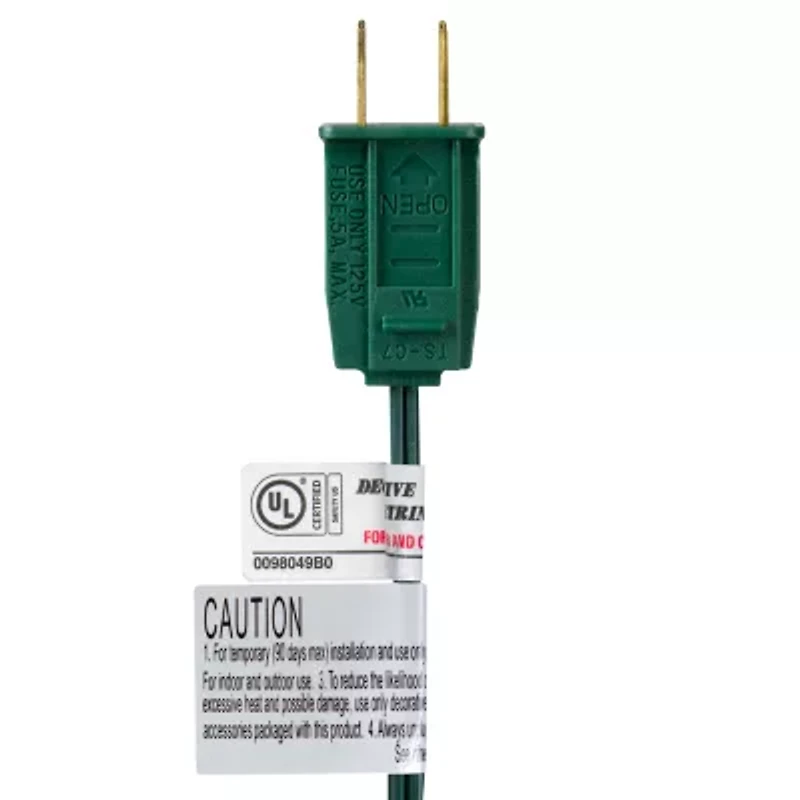 Set of 25 Transparent Multi-Color C7 Twinkle Christmas Lights - 24 ft. Green Wire
