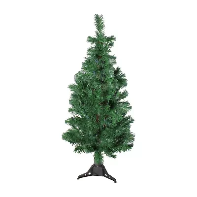 4' Pre-Lit Artificial Spiral Pine Christmas Tree - Multi Color Lights