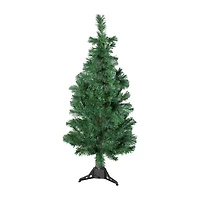 4' Pre-Lit Artificial Spiral Pine Christmas Tree - Multi Color Lights