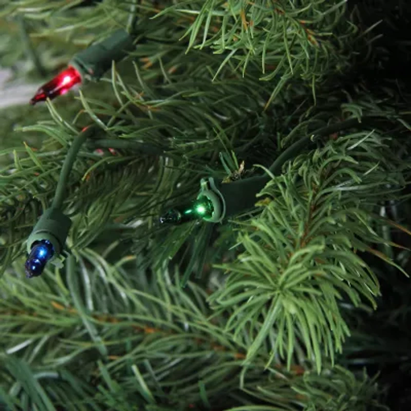 4' Pre-Lit Full Noble Fir Artificial Christmas Tree - Multi-Color Lights