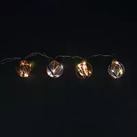 4ct Pink and Red LED Lighted Swirl Glass Christmas Ball Ornaments 3.25'' (82mm)
