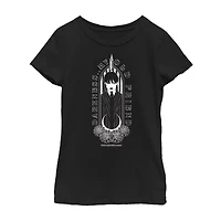 Little & Big Kid Girls Crew Neck Short Sleeve Regular Fit Wednesday Addams Graphic T-Shirt
