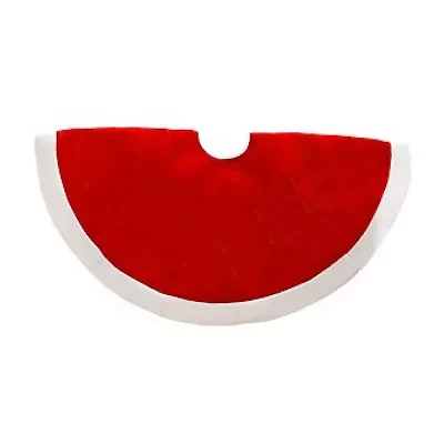 18'' Red and White Traditional Mini Christmas Tree Skirt