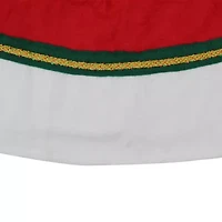 Northlight Red And White With Border Accents Tree Skirt