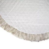 48'' Beige and Ivory Contemporary Christmas Tree Skirt