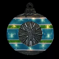 15.5'' Blue and Green Christmas Window Silhouette Decor