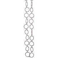 5' x 1.75'' Pink Sparkling Glitter Round Circle Chain Artificial Christmas Garland - Unlit