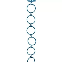 5' x 1.75'' Turquoise Peacock Blue Round Chain Christmas Garland - Unlit