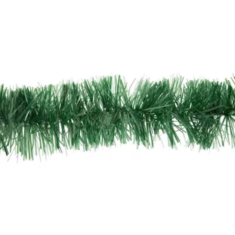 50' x 2.75'' Green Tinsel Artificial Christmas Garland - Unlit