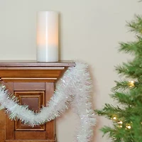 50' x 4'' White Iridescent Artificial Christmas Garland - Unlit