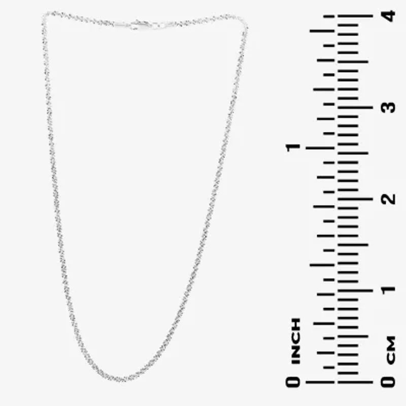 Silver Reflections Womens Pure Silver Over Brass 18 Inch Rolo Chain Necklace