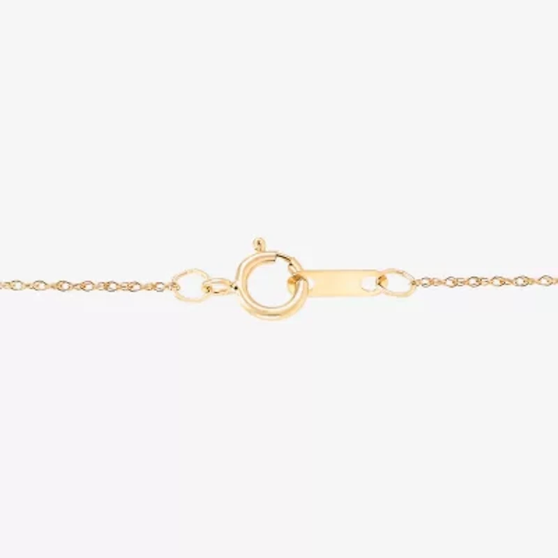 Limited Quantities! Mother And Baby Womens Diamond Accent Lab Created Green Emerald 10K Gold Heart 18 Inch Pendant Necklace