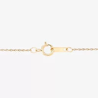 Limited Quantities! Mother And Baby Womens Diamond Accent Lab Created Green Emerald 10K Gold Heart 18 Inch Pendant Necklace