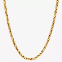 Unisex Adult 10K Gold 18 Inch Rope Chain Necklace