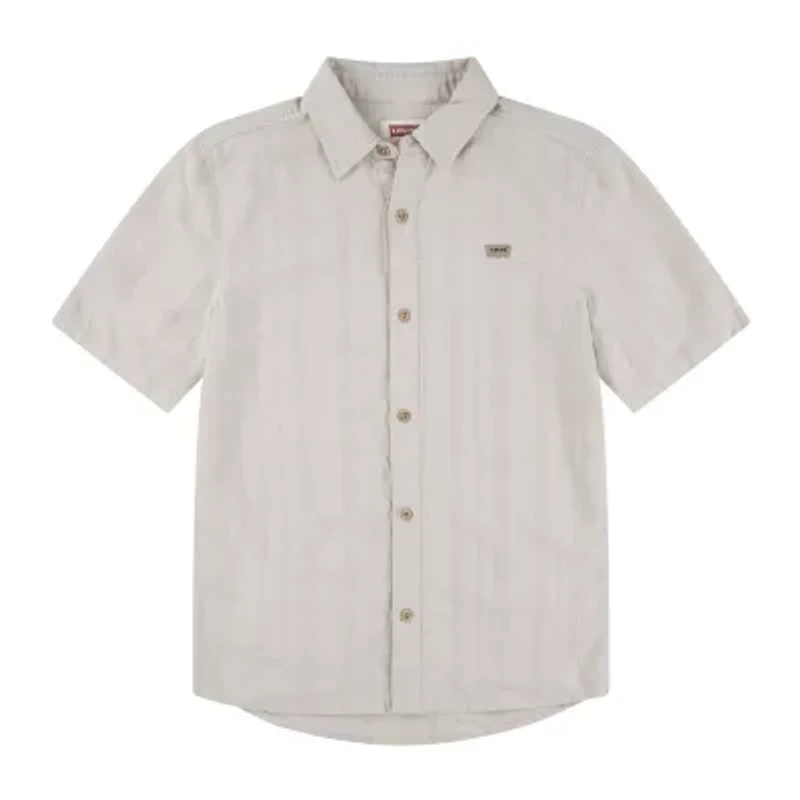 Levi's Big Kid Boys Short Sleeve Regular Fit Button-Down Shirt