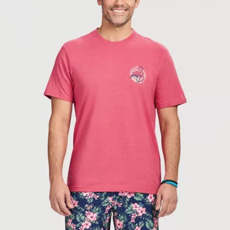 IZOD Saltwater Soft Wash Mens Crew Neck Short Sleeve Classic Fit Graphic T-Shirt