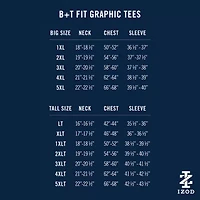 IZOD Saltwater Mens Crew Neck Short Sleeve Classic Fit Big and Tall Graphic T-Shirt