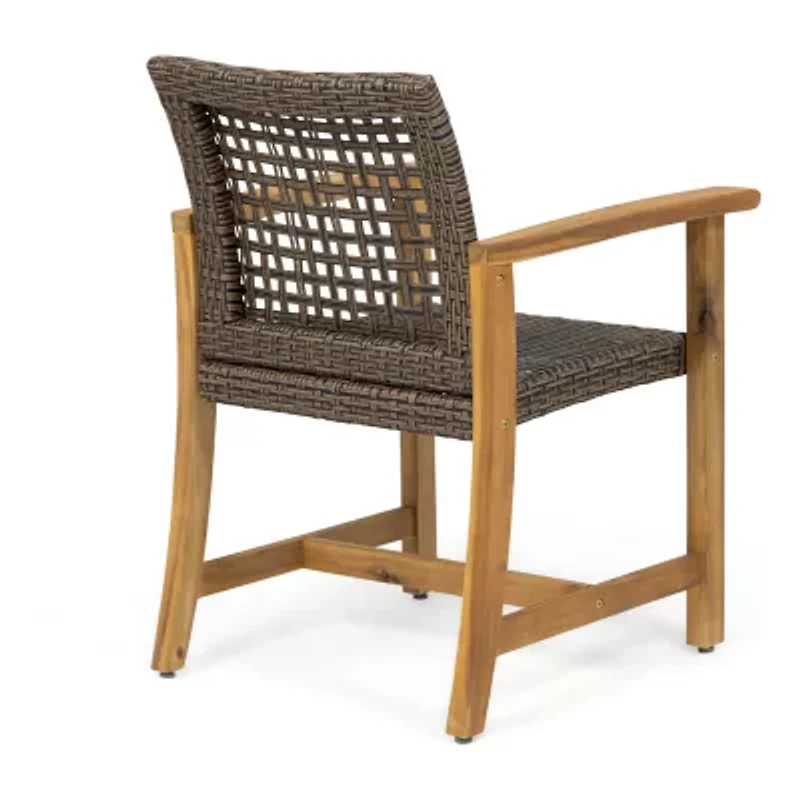 Arno 9-pc. Acacia Wood Outdoor Dining Set with Expandable Table