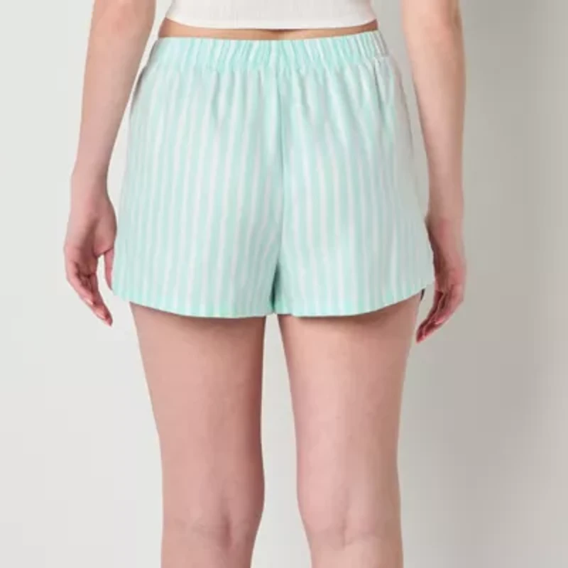 Arizona Body Womens Flannel Juniors Pajama Shorts