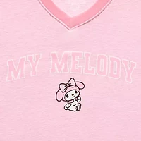 Womens V Neck Short Sleeve Fitted Hello Kitty My Melody Juniors Graphic T-Shirt