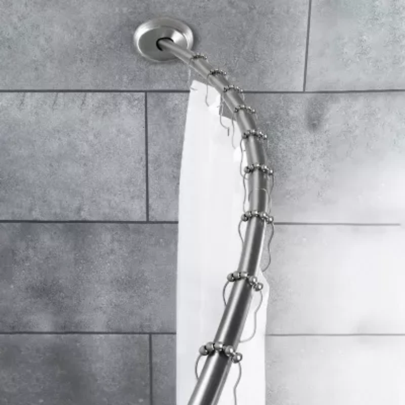 Maytex Mills Luminex Dual Mount Single Curved Shower Curtain Rod