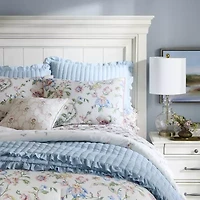 Martha Stewart Blue Ruffle Reversible Quilt