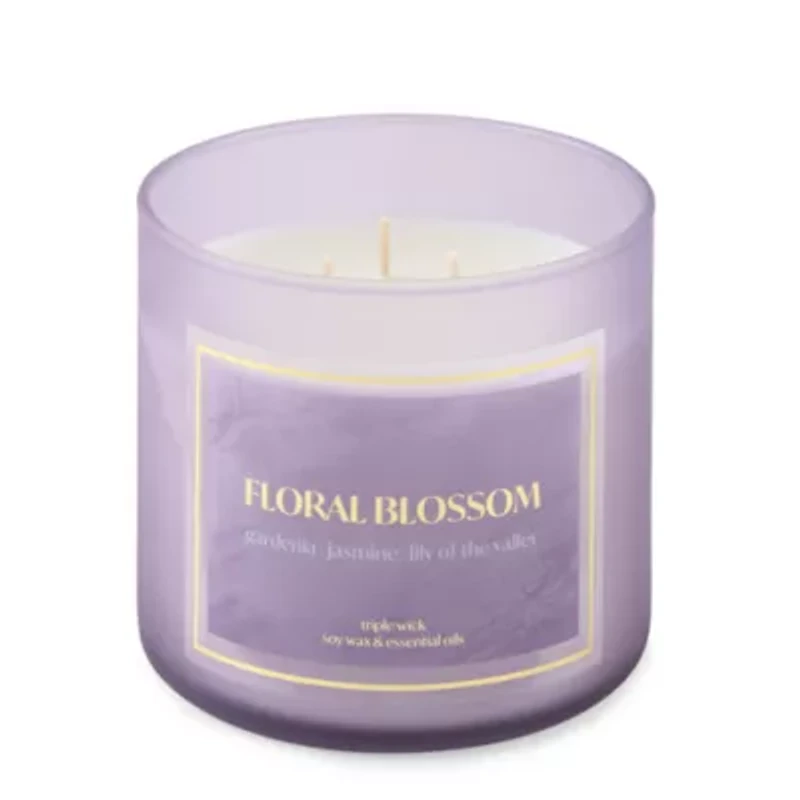 Distant Lands Floral Blossom 3-Wick Scented Jar Candle