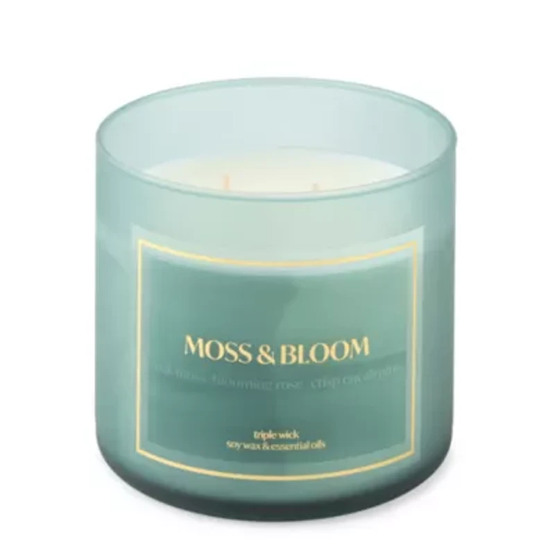 Distant Lands Moss & Bloom 3-Wick Scented Jar Candle